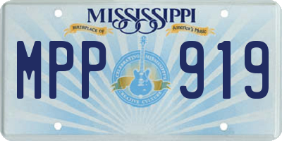 MS license plate MPP919
