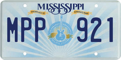 MS license plate MPP921