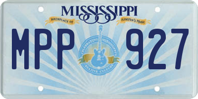 MS license plate MPP927