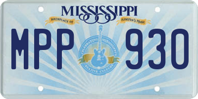 MS license plate MPP930