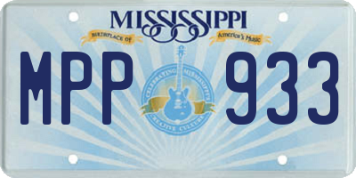 MS license plate MPP933