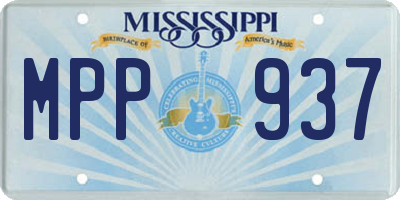 MS license plate MPP937