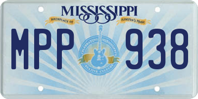MS license plate MPP938