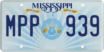 MS license plate MPP939