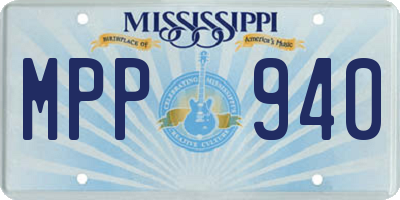 MS license plate MPP940