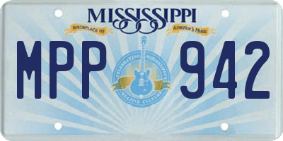MS license plate MPP942