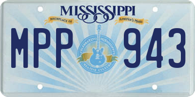 MS license plate MPP943