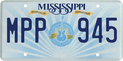 MS license plate MPP945
