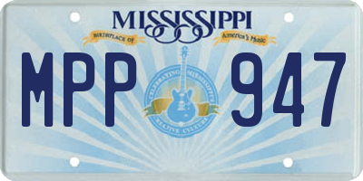 MS license plate MPP947