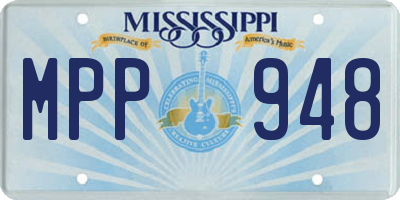 MS license plate MPP948