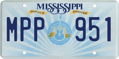 MS license plate MPP951