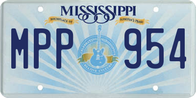 MS license plate MPP954