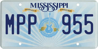 MS license plate MPP955