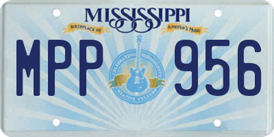 MS license plate MPP956