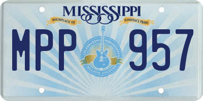 MS license plate MPP957