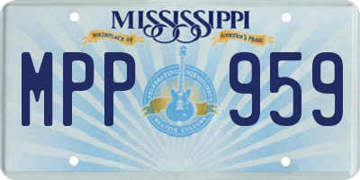 MS license plate MPP959