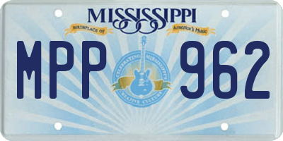 MS license plate MPP962