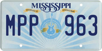 MS license plate MPP963