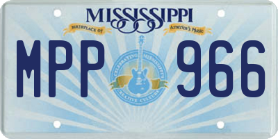 MS license plate MPP966