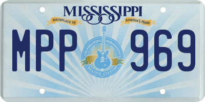 MS license plate MPP969