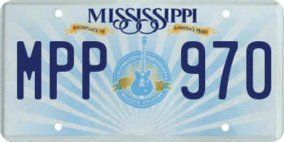 MS license plate MPP970