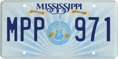 MS license plate MPP971
