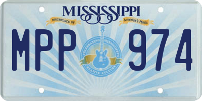 MS license plate MPP974