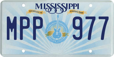 MS license plate MPP977