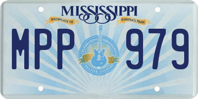 MS license plate MPP979