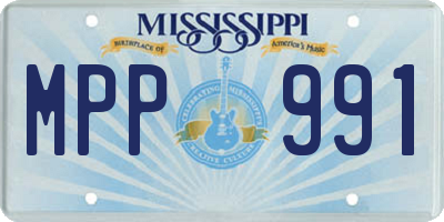 MS license plate MPP991