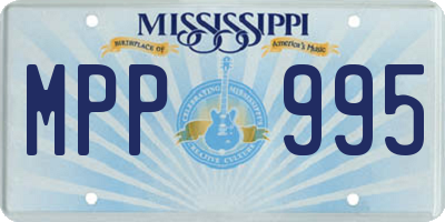 MS license plate MPP995
