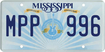 MS license plate MPP996