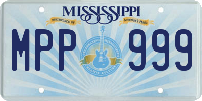 MS license plate MPP999