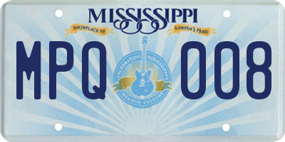 MS license plate MPQ008