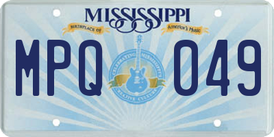 MS license plate MPQ049