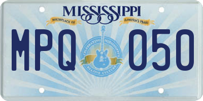 MS license plate MPQ050