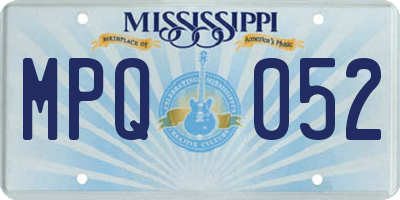 MS license plate MPQ052