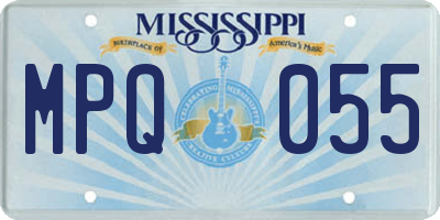 MS license plate MPQ055