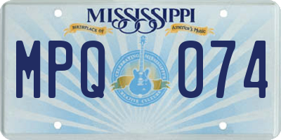 MS license plate MPQ074