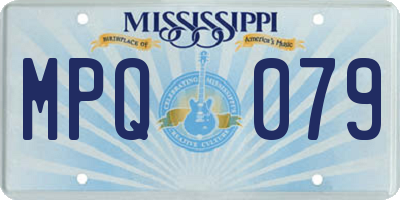 MS license plate MPQ079