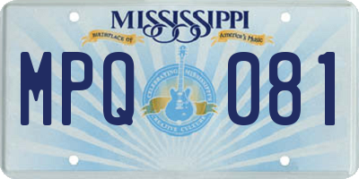 MS license plate MPQ081
