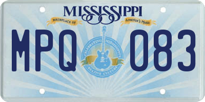 MS license plate MPQ083