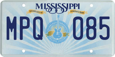 MS license plate MPQ085