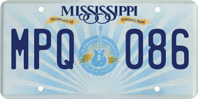 MS license plate MPQ086