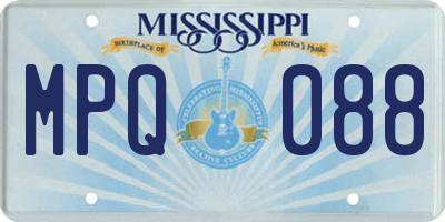 MS license plate MPQ088
