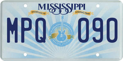 MS license plate MPQ090