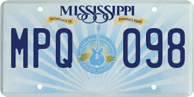MS license plate MPQ098