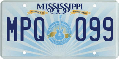 MS license plate MPQ099