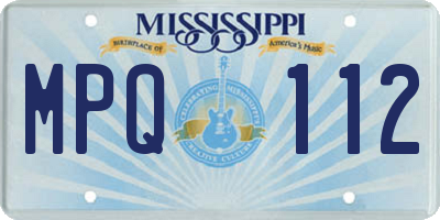 MS license plate MPQ112