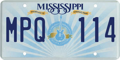 MS license plate MPQ114